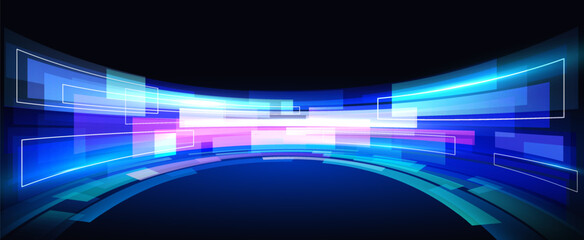 Wall Mural - innovative high-tech technology background. digital technological future, high-speed motion screen, 