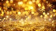 © Kukar Studio - A Glittering Golden Landscape of Festive Lights and Sparkly Snowflakes