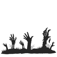 Poster - Halloween Zombie Hand Silhouette