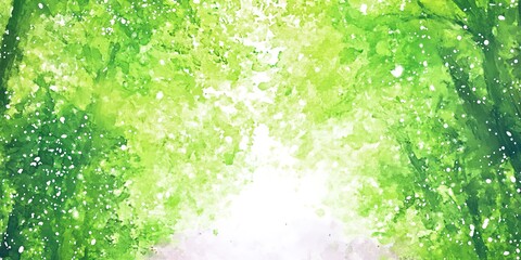 Wall Mural - watercolor landscape collection: summer