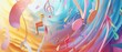© Ai Studio - Vibrant musical notes swirl in a colorful, abstract whirlwind, celebrating the joy and energy of music and creativity.