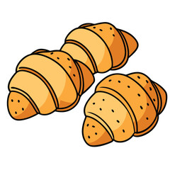 croissants' food vector illustration.