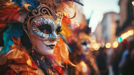 Woman in costume for fun event and party. Female in creepy costumes having fun at party