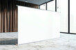 © Who is Danny - Clean mockup display wall in modern interior space for advertising purposes. 3D Rendering
