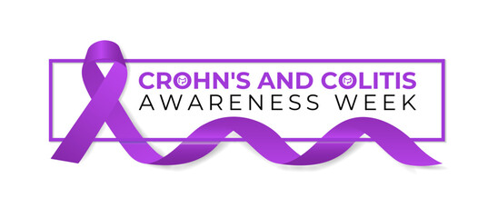 Wall Mural - Crohn's and Colitis Awareness Week is observed every year in December. Vector illustration .Banner poster, flyer and background design template.