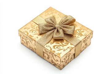 Sticker - A beautifully wrapped gift box with a ribbon and bow, perfect for birthdays, holidays or special occasions