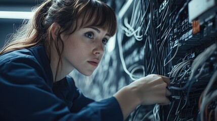 Wall Mural - A person typing away at their laptop in a room setting