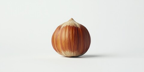 Canvas Print - A close-up view of an onion's texture and layers on a white surface