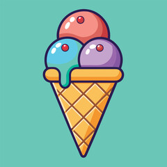 ice cream vector illustration.