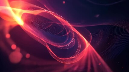 A digital abstract image with a swirling, red pattern