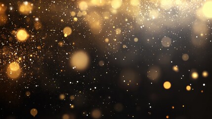 background of abstract glitter lights. gold and black. de focused. banner