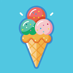 ice cream vector illustration.