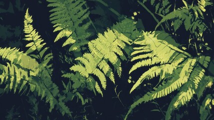 Sticker - Green Fern Abstract