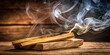 © lapeepon - Peruvian palo santo holy wood smoke being used for meditation and relaxation purifying concept , Peruvian
