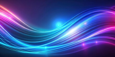 Abstract blue and purple dynamic background with futuristic vivid neon swirl lines and light effect, futuristic, abstract, background