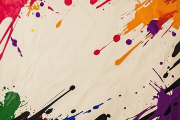 Wall Mural - Vibrant splashes of paint on a textured background, perfect for creative projects and artistic designs.