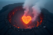 © Matthias - 'A heart-shaped formation of lava visible in an active volcano crater.' Raw power of nature and danger theme.
