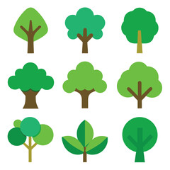 different tree set set vector design