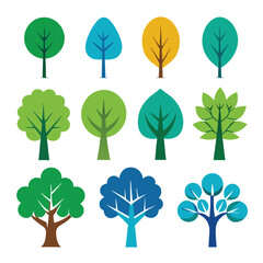 different tree set set vector design