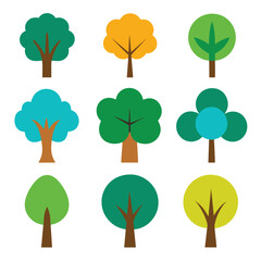different tree set set vector design