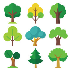 different tree set set vector design