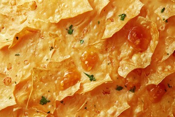 nachos and sauce background - generative ai