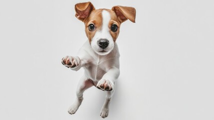 Poster - Small Brown White Dog Standing