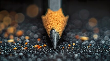 Sticker - Close Up Macro Photography of a Pencil Point