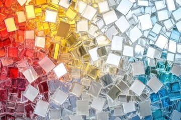 Poster - Multicolored Glass Mosaic Close Up