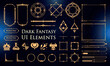 © Oniks Astarit - Set of Dark Fantasy Elements for user interface, poster, video. Fantasy magic HUD. Template for rpg game interface. Vector Illustration EPS10
