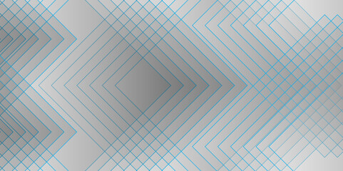Poster - Abstract grey background with overlaying stripe shapes. Modern random object shape texture. Vector futuristic architecture concept with digital geometric connection in blue lines.