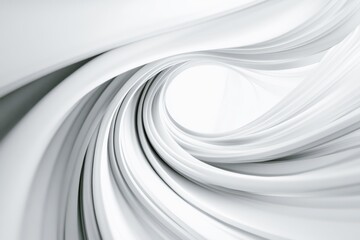 Wall Mural - abstract white flowing lines converging into central point, minimalist design symbolizing movement a