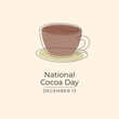 © Telkraf.id - National Cocoa Day vector design template good for celebration usage. National Cocoa Day design. continuous line drawing. eps 10.