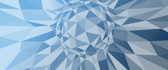 Poster - Abstract Blue Triangle Geometric Background, Vector Illustration, eps10.