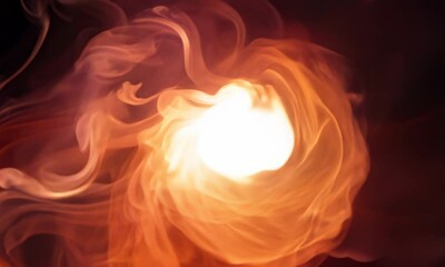 Wall Mural - abstract image of swirling smoke and light.