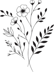 black and white floral flower