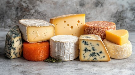 Various types of cheese