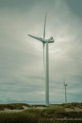 wind turbine in the wind