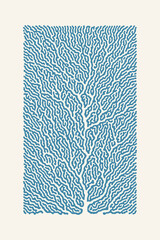 Wall Mural - coral pattern print. wall art. modern art. created with generative ai technology