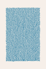 Wall Mural - coral pattern print. wall art. modern art. created with generative ai technology
