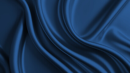 silk fabric background. blue fabric