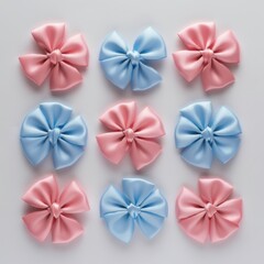 a set of hair accessories for a baby girl. Create stylish hair bows, clips, pins, and elastics. girls' hairstyles accessorized with chic pieces.