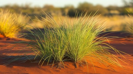 Wall Mural - Beauty of Nature in the Golden Grass Blades