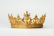 © Aisyaqilumar - A golden crown with royal symbols, on a white background.