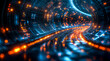 © MidJen - Couloir d'information numérique lumineux