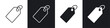 © ramsey - Tag icon vector icon set black filled and outlined style.