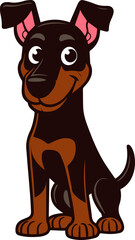 Doberman Pinscher Dog breed cartoon character