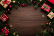 © Anna - Christmas wallpaper, top view background