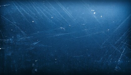 Wall Mural - dusty scratched and scanned old film texture of a metal surface, closeup; dark blue color for backgr