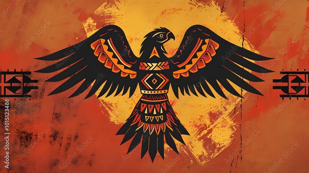 Thunderbird Symbol Vector Art Inspired by Native American Mythology ...